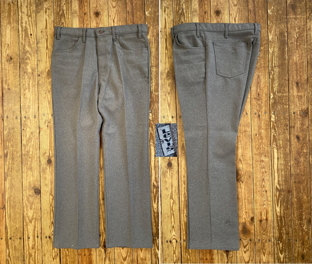 Vintage 70s Levi's 517 Bootcut Western Slacks 35 X 30 Original Levis