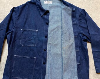 Vintage 60s Sanforized Denim Chore Jacket 58 XXXL Universal
