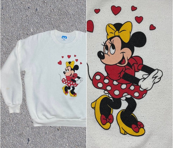 Vintage 80s MINNIE Mouse Valentine Heart Disney C… - image 1