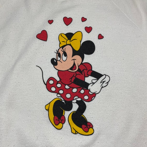 Vintage 80s MINNIE Mouse Valentine Heart Disney C… - image 3