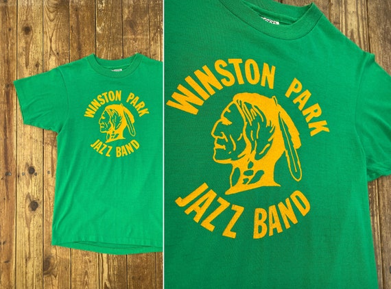 Vintage 70s 80s Winston Park JAZZ BAND T-Shirt Sm… - image 1