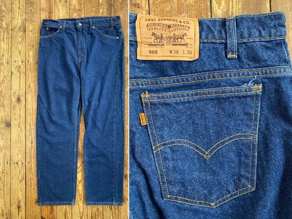 Vintage 90s LEVI'S 505 Regular Straight Leg Denim… - image 1