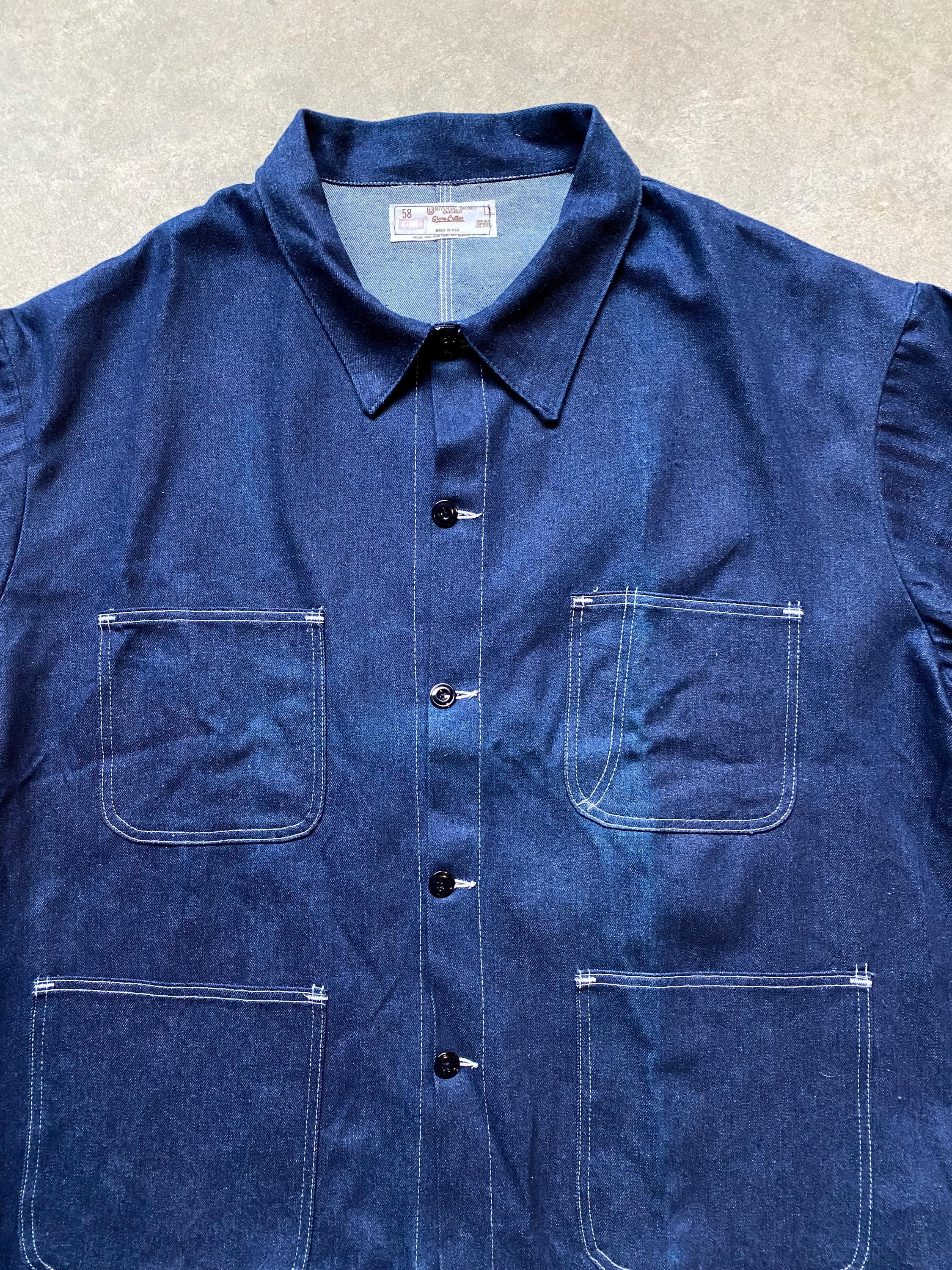 Vintage 60s Sanforized Denim Chore Jacket 58 XXXL Universal
