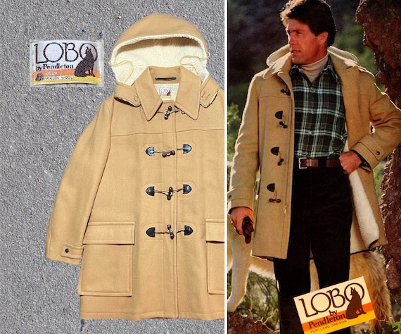 Vintage 70s Men's PENDLETON Lobo Sherpa Wool Jack… - image 1