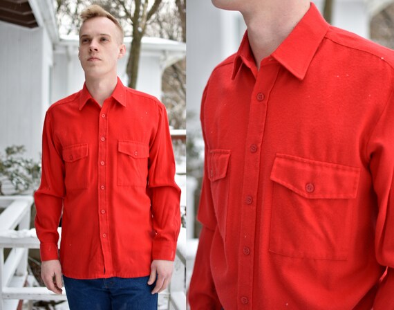 Backpacker Mens Solid Flannel Shirt