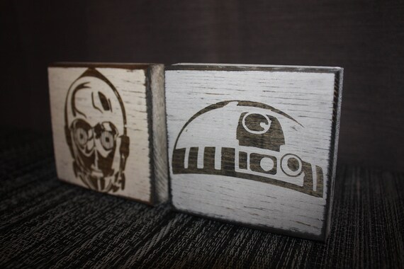 Peace Love C3po Or I 3 R2d2 Star Wars Desk Shelf Etsy
