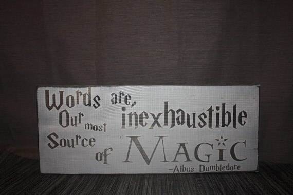 Harry Potter Dekor Albus Dumbledore Zitat Worte Sind Etsy