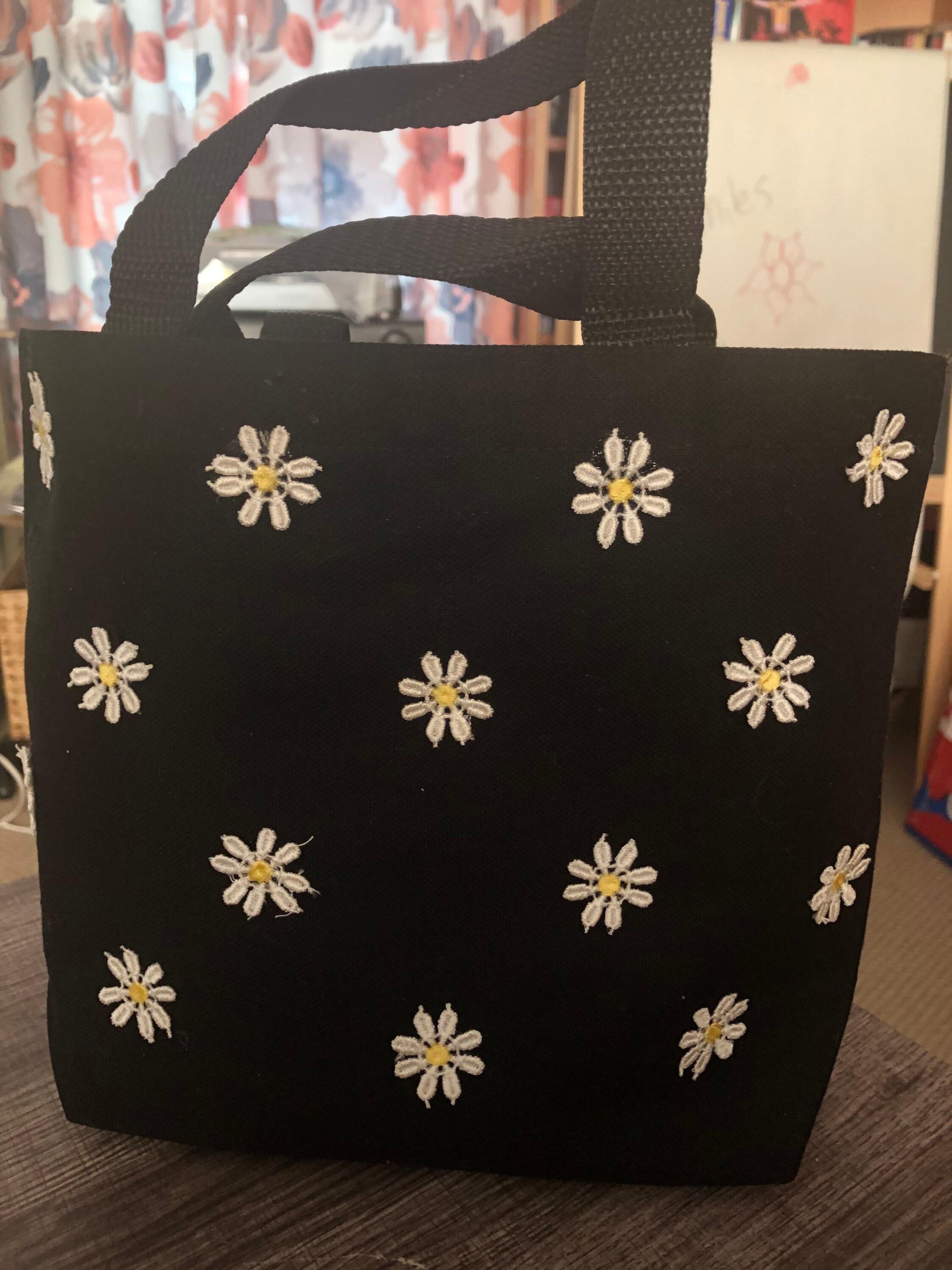Daisy canvas tote/Bag/Daisy Bag/Purse/lunch bag/everyday Etsy España