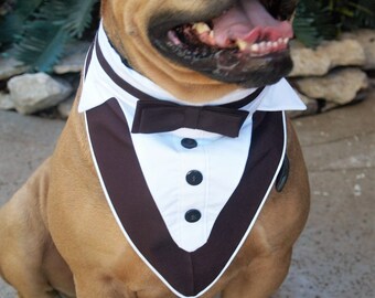 Hunde Tuxedo, Hund Hochzeit Kleidung, Hunde Kleidung, Tuxedo Halsband, Schwarz und Weiß Tuxedo, Großer Hund Tux, Haustier Hochzeit Kleidung