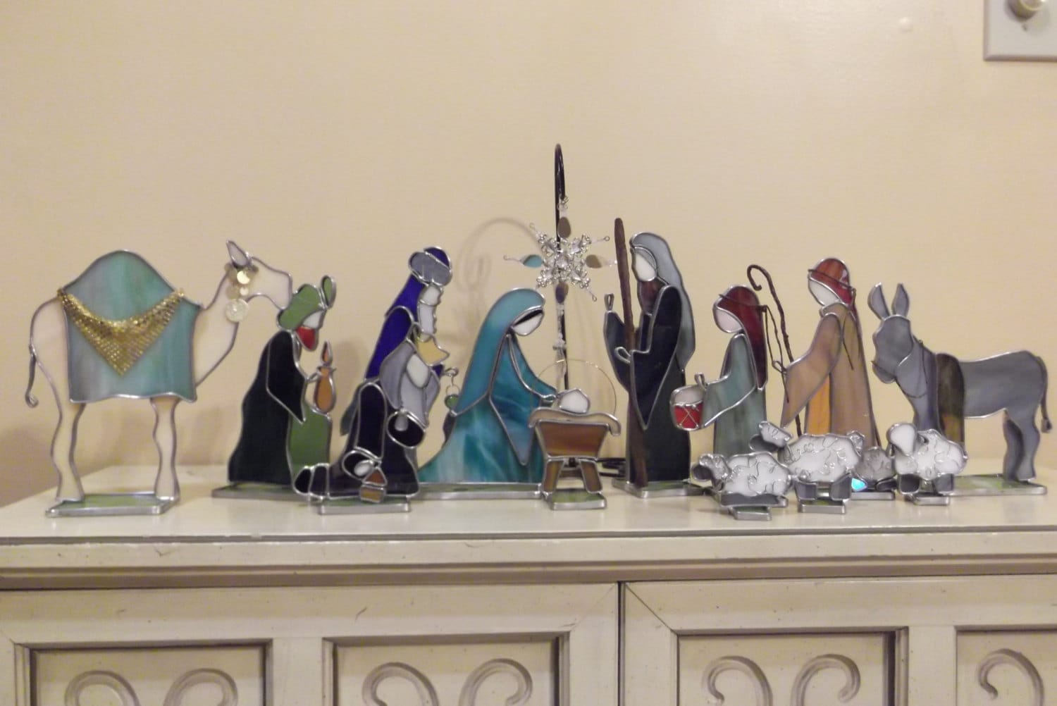 3D Stained Glass Nativity Etsy