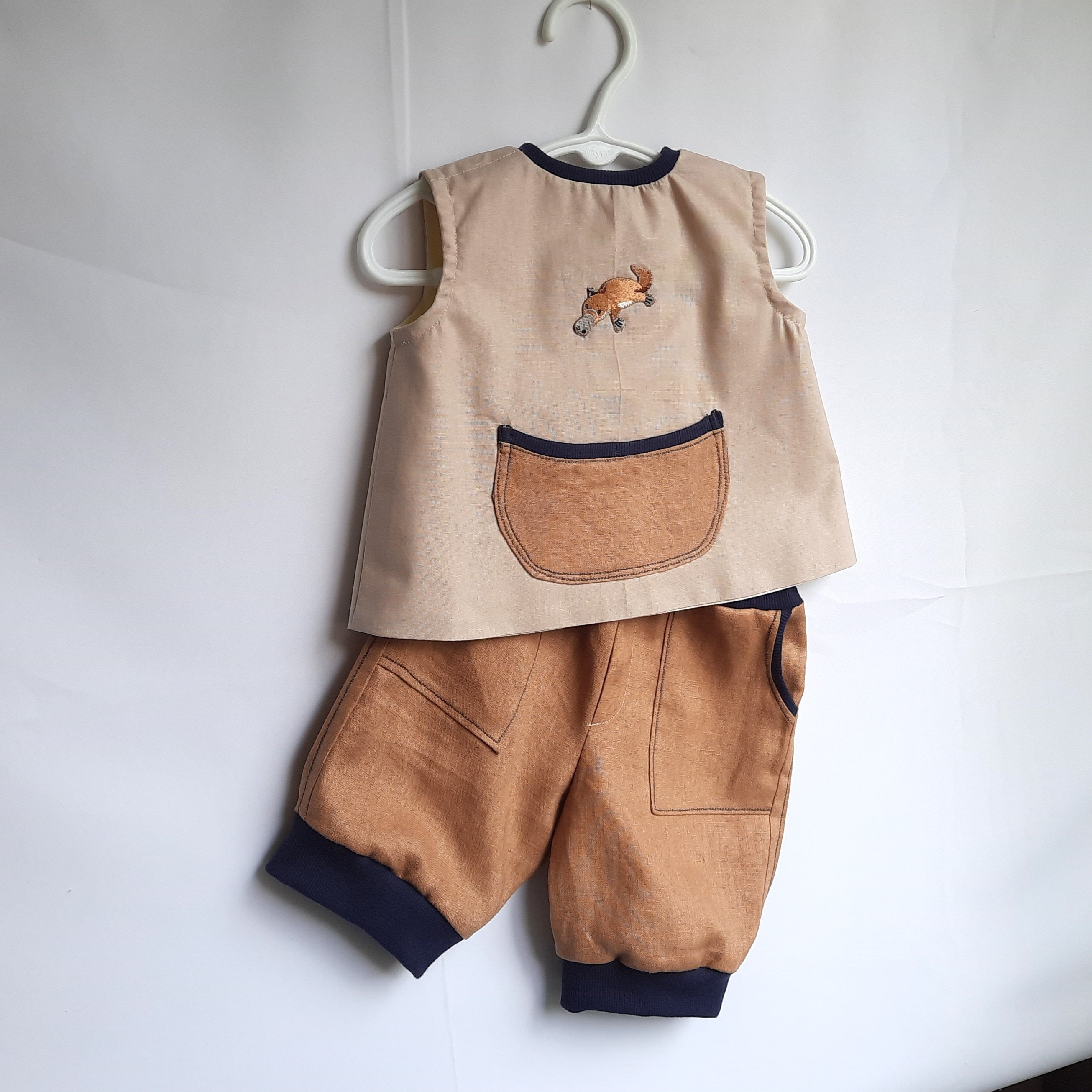 Platypus Puggle Outfit Aussie Safari Baby Linen Set: Size 0-1 - Etsy