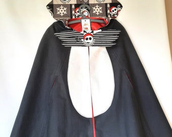 Dragula Kids Cape, Childs Halloween Cape, Bib & Bow Tie Cape: Size 6-8, Lined Cape with Collar, All Handmade, Ready To Ship NOW