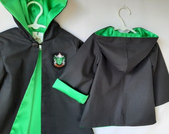 Baby Wizard Robe, Hooded Robe, Baby Magician: Custom Order & Readymade - Sizes NB-6mths, 6 -12mths, 1-2, Cotton with Satin Lining, Handmade