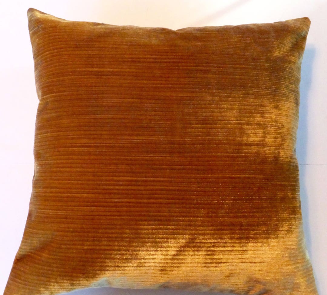 Dark Yellow Gold Velvet Throw Pillow Etsy