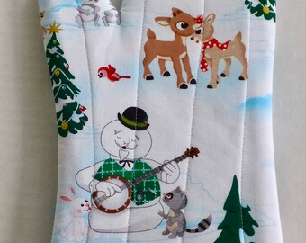 Rudolph the Reindeer Oven Mitt – Christmas-  Kitchen Oven Mitt-