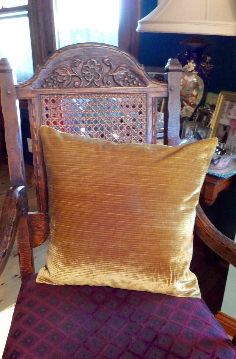 Dark Yellow Gold Velvet Throw Pillow Etsy