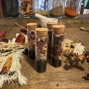 Witch&#39;s Protection Bottle: Handcrafted Spell Jar with Herbs & Salts
