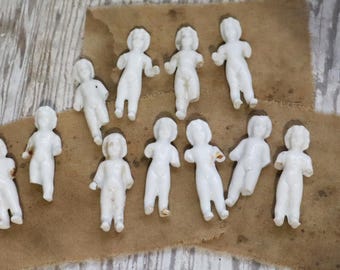 1 Antique Frozen Charlotte Dolls 1.75" German Bisque R2 ONE RANDOM