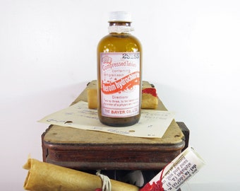 Replica Apothecary Bottle - Heroin REPLICA/REPRODUCTION label- EMPTY Amber Glass Bottle 4.5"