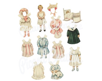 old fashioned paper dolls