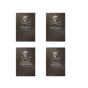 Images de bouteille d'apothicaire poison 4 fichiers individuels 4 x 6 po. #300 ppp Jpeg