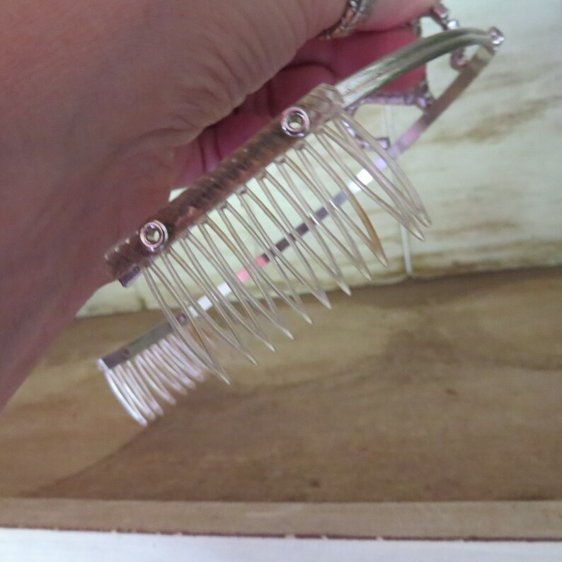 Vintage Heart Tiara Fancy Ornate CrownTiara with Combs