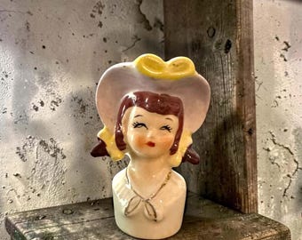 Vintage Porcelain Half Doll Figurine | Likely Pincushion Top | Japan G2