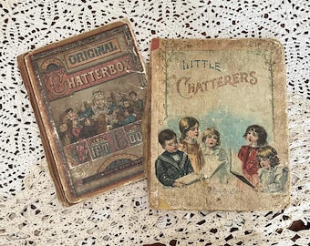 2 Antique Book Cover 1800s