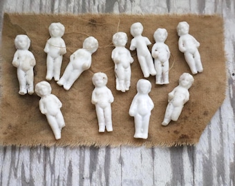 1 Antique Frozen Charlotte Dolls 1" German Bisque P1 ONE RANDOM