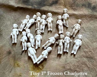 Tiny Frozen Charlotte Doll ONE 1" Antique German Bisque | Random Selection | Limited Quantity R1