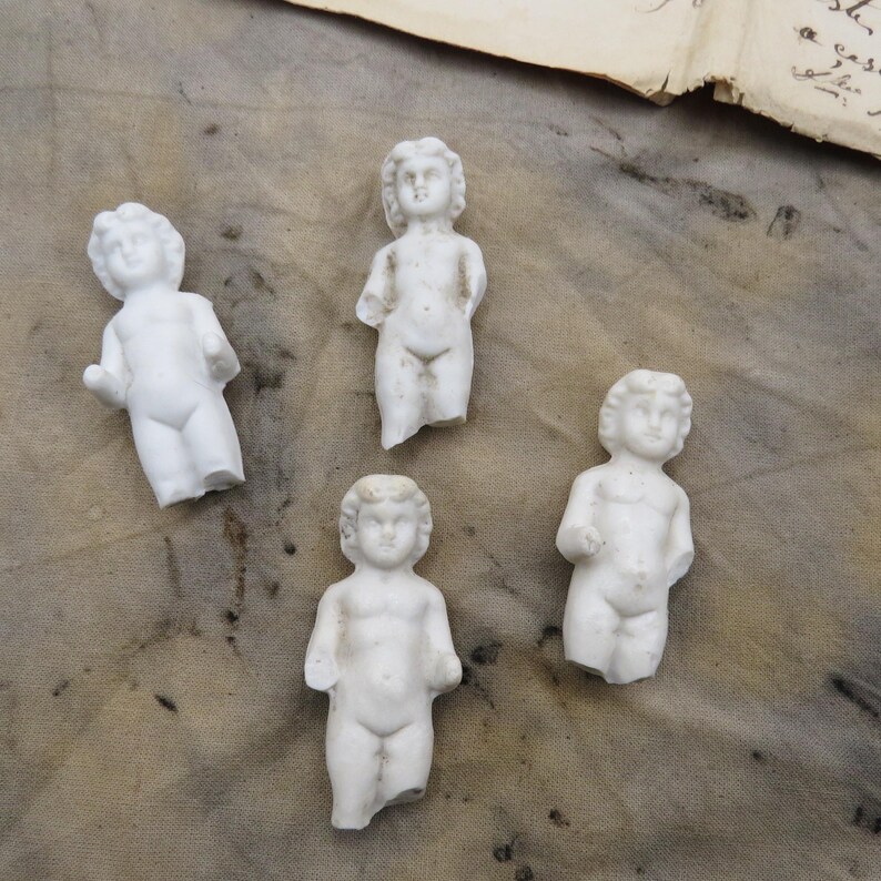 4 Frozen Charlotte Dolls 2" No Legs Lot of Three OSC4 image 5