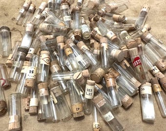 Vintage Watch Part Vials with Corks (Set of 20, Random Mix) | Horologist Supply