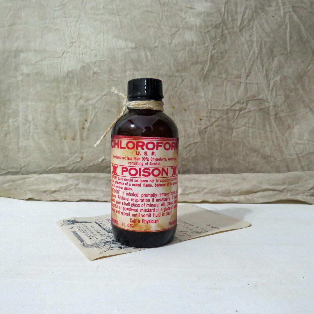 Replica Chloroform Apothecary Bottle | Reproduction Poison Label ...