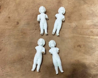 4 Frozen Charlotte Dolls | 2.5" Lot of Antique German Excavated 1800s R2