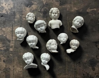 11 Frozen Charlotte Doll Heads Lot