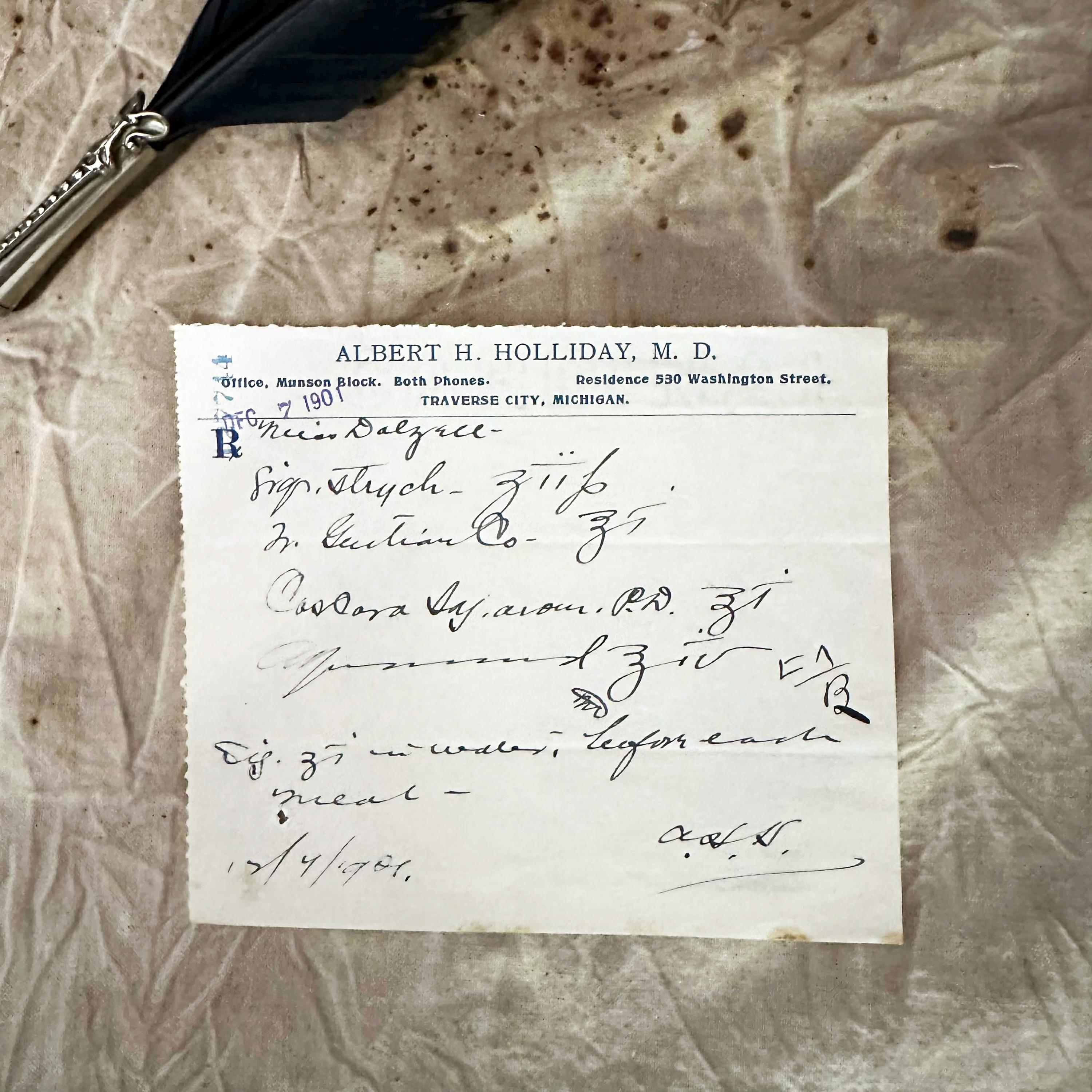 Antique Medical Ephemera Early 1900s Doctor Prescription Slips (4 ...