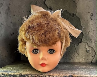 Creepy Doll Head Rubber 5" Tall Blinky Eyes