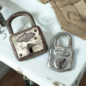 2 Vintage Padlocks & Keys German 1 Works 1 Does not open