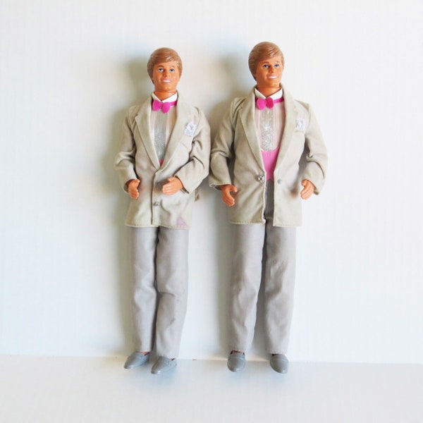 2 Vintage 1983 Dream Glow Ken Dolls Twin Ken Dolls