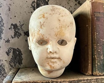 Creepy Doll Head: Antique Recknagel 4. 5" Tall Relic