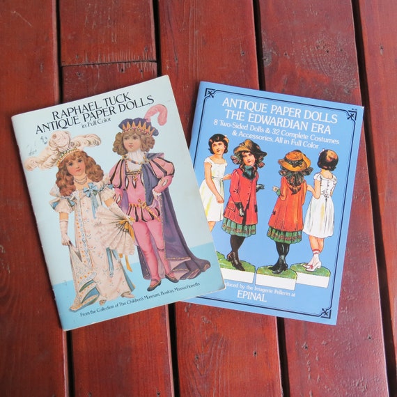 vintage paper doll books