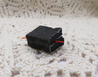 Dollhouse Book 1:12 Miniature Aged Tome Linen Cover Wizard Study Decor
