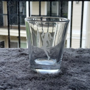Zero Suit Samus SSBB Silhouette Etched Shot Glass