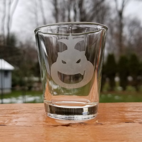 Bowser Jr. Etched Shot Glass