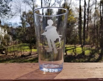 Roy Etched Pint Glass