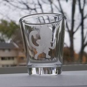 Lucas SSBU Silhouette Etched Shot Glass