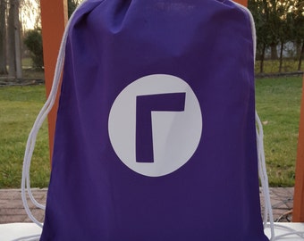 Waluigi Draw String Bag