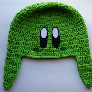 Crocheted Green Kirby Hat