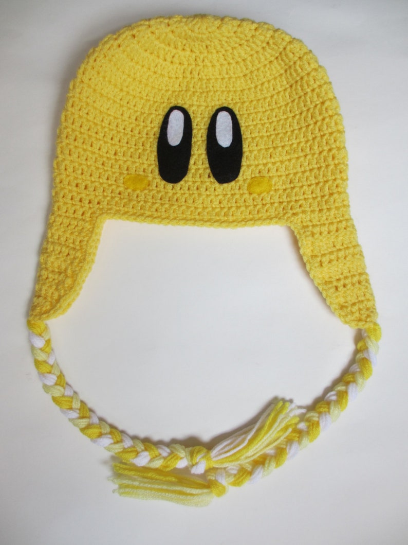 Crocheted Yellow Kirby Hat Etsy