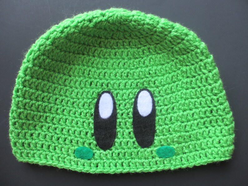 Crocheted Green Kirby Hat Etsy